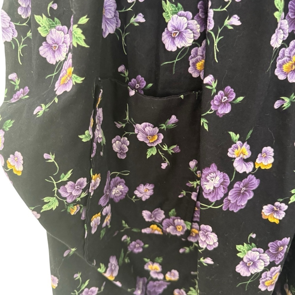 Handmade floral cottagecore mini dress or apron style - Picture 5 of 12